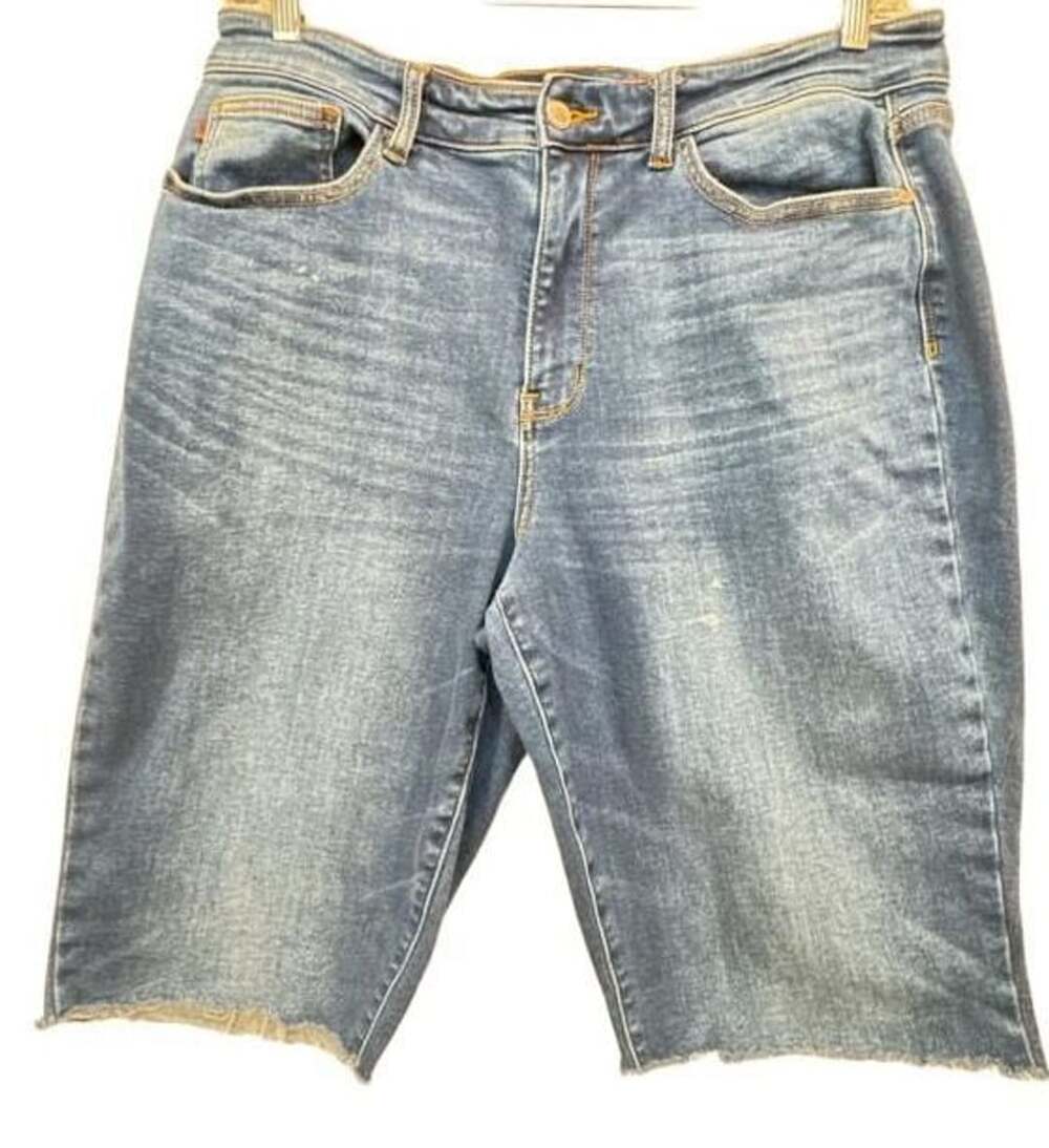 Judy Blue Straight Fit Jeans Short Size 18W Dark Wash Denim